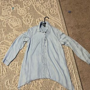 Fairly worn blue flannel cover up